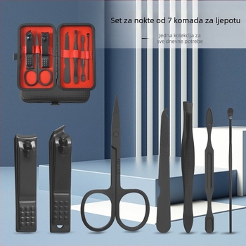 Set kliješta za nokte od nehrđajućeg čelika, 7-dijelni set, podrijetlo Guangdong, neto težina 96 g