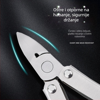 Višenamjenski kliješt za nokte s žljebom – nehrđajući čelik, njemački stil pedikure za kućnu upotrebu