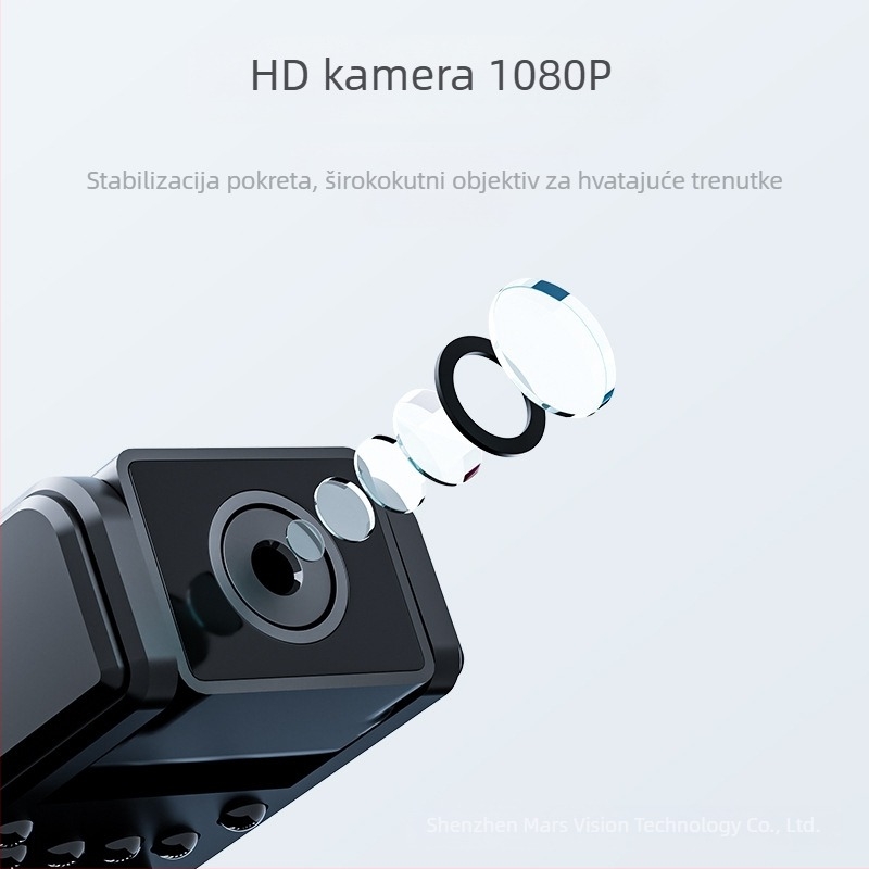 A8 HD infracrvena kamera noćnog vida za provođenje zakona, s privjeskom za pojas, konferencijski snimač, 1 MP, TF kartica, 6 sati baterije, ABS tijelo