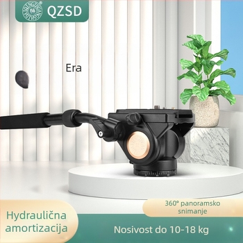 DSLR hidraulični gimbal stativ Q90 za fotografiju ptica i teleobjektivom, držač kamere 3/8-1/4 montaža • aluminijska legura • 360° horizontalno okretanje • 90° vertikalno okretanje • težina 0,99 kg