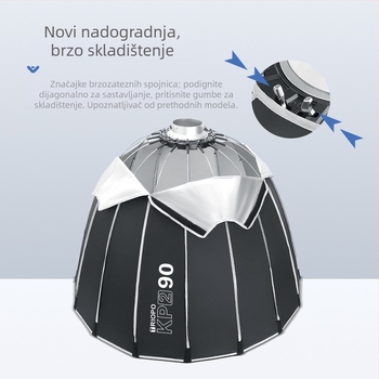 Triopo KP2-70120 Softbox za profesionalnu fotografiju, konstrukcija od tkanine, težina 3