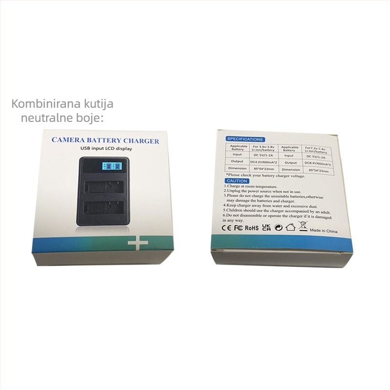 SEIVI NP-FW50 punjač s Type-C LCD zaslonom, 8.4V 0.6A×2 za Sony FW50 bateriju