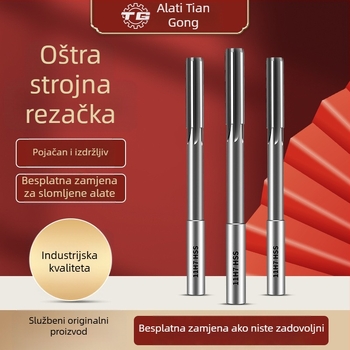 Tiangong reamer s ravnim osovinama, H7 tolerancija, uklanjanje burrsa, visoko brzina čelik, legirani čelik, pločato dno