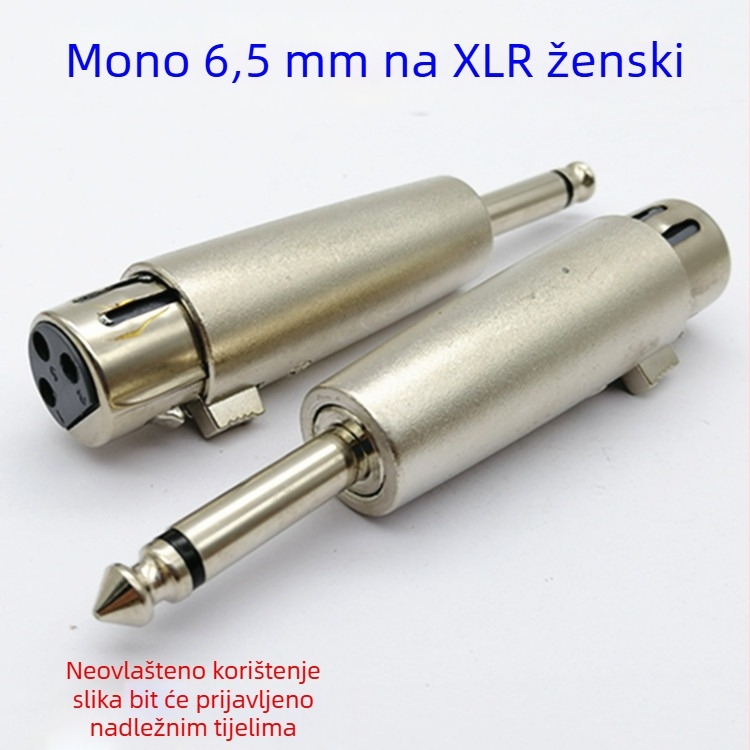 Mono audio adapter 6,5 mm – muški na Canon ženski konektor