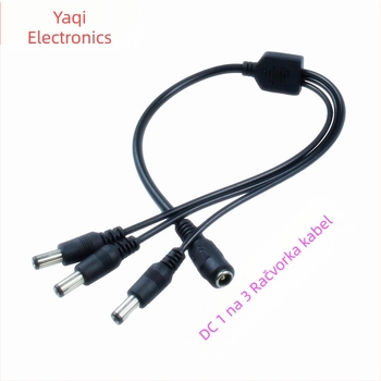 DC podijeljivač napajanja 1–3 za LED, 12V DC, bakreni vodnik, bez lemljenja