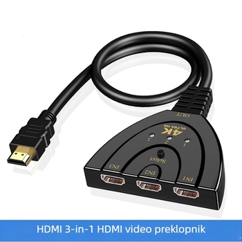 HDMI prekidač, 3 ulaza 1 izlaz, rezolucija 1048×780, model 2015
