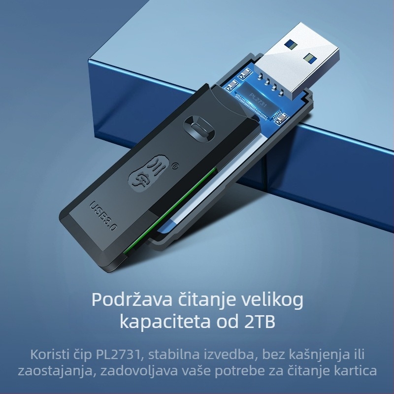 C396 USB 3.0 2-u-1 čitač kartica TF/SD