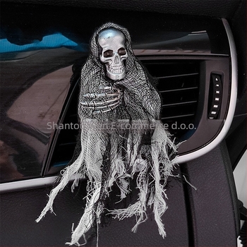 Tablica mirisa za automobil s motivom lubanje i Halloween, klip za izlaz zraka, cvjetni miris, sadržaj manje od 5 ml, volatilizacija 1-15 dana