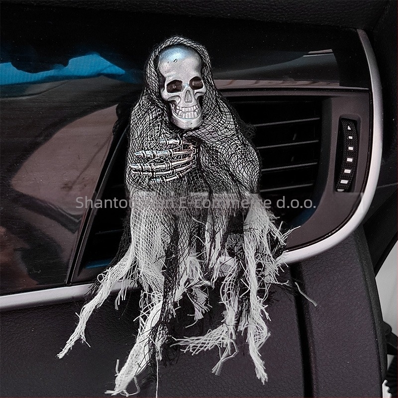Tablica mirisa za automobil s motivom lubanje i Halloween, klip za izlaz zraka, cvjetni miris, sadržaj manje od 5 ml, volatilizacija 1-15 dana