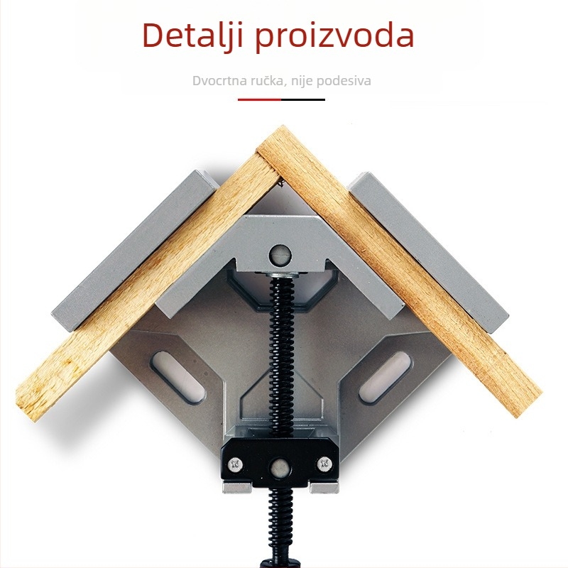Jednoručni aluminijski kutni klips, 90°, za drvodjelstvo, DIY okvire, akvarije i namještaj
