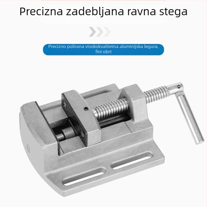 Kompaktni aluminijski pričvrsni držač s ploskim čeljustima od 2,5 inča, dvostruka staza preciznog hvatanja za bušenje i brušenje