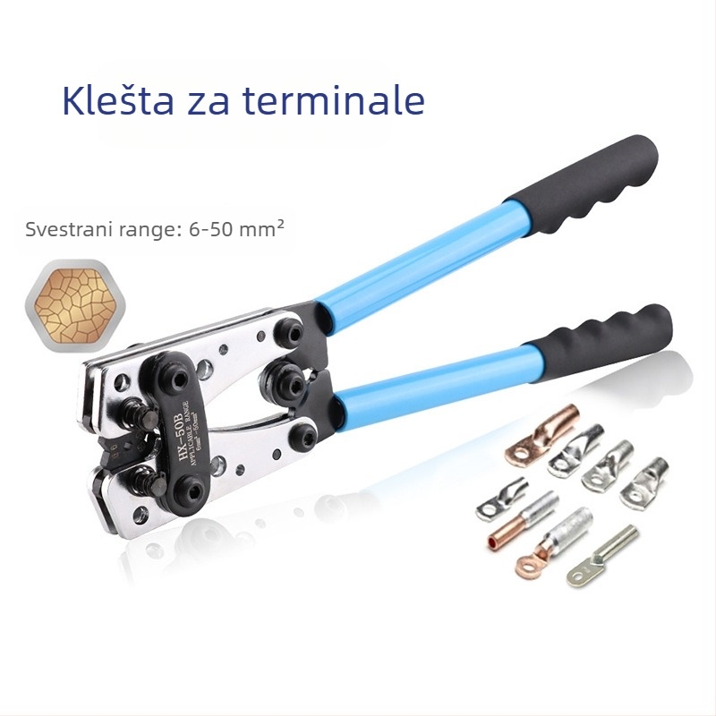 Klešta za krimpanje terminala, Tershun, visokougljična čelik, 300 g