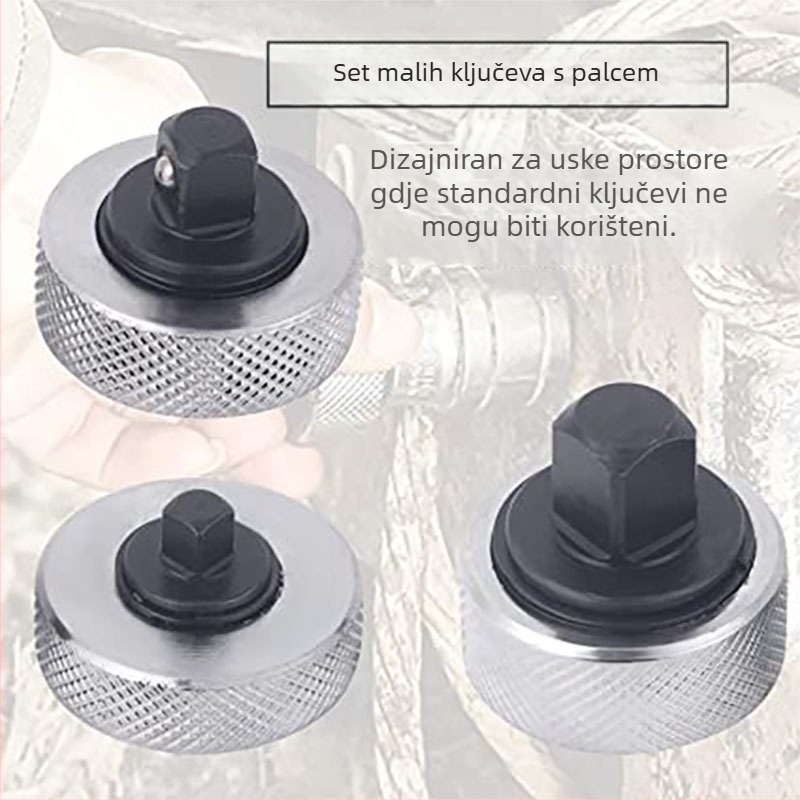 Set od 3 mini ključeva s klikom za prste – konstrukcija od alatne čelika za popravak strojeva