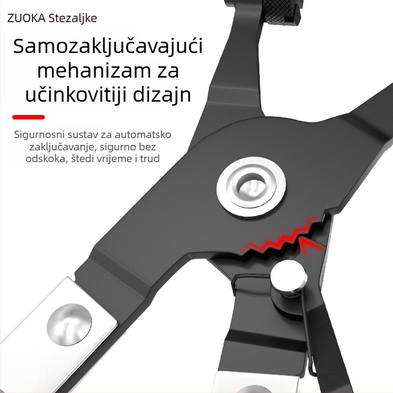 Set od 9 komada kliješta za vodovodne cijevi automobila, od krom-vanadijskog čelika