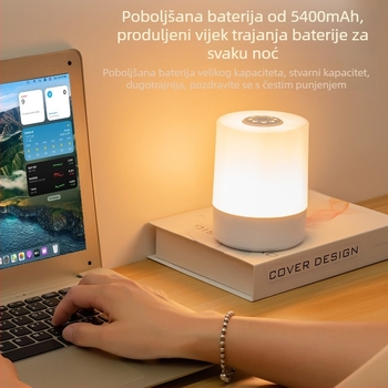 LED punjiva noćna lampica uz krevet bebe, s dodirnim upravljanjem