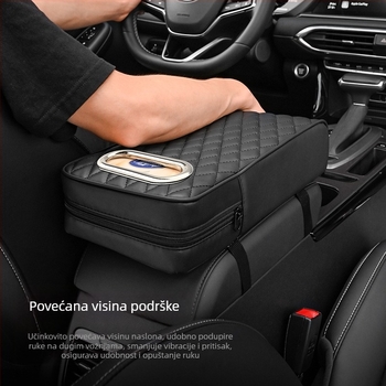 Podložak za naslon ruke automobila, koža, memorijska pjena, model APR02, univerzalna kompatibilnost