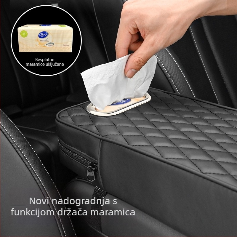 Podložak za naslon ruke automobila, koža, memorijska pjena, model APR02, univerzalna kompatibilnost