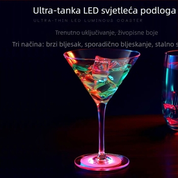 LED osvijetljeni podmetač za čašu - Materijal: EVA+LED; Uzorak: prilagodljiv; Stil: svijetli luksuz; Nije napajanje