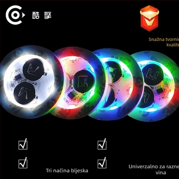 LED osvijetljeni podmetač za čašu - Materijal: EVA+LED; Uzorak: prilagodljiv; Stil: svijetli luksuz; Nije napajanje