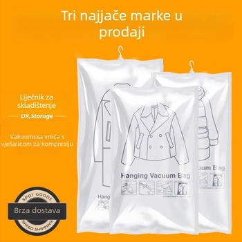 Vješena vaku vreća za vakuumsko skladištenje – odjeća s perjem kod kuće, PA+PE, model SNGG001, bez pumpe