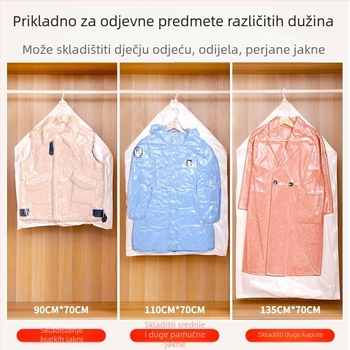 Vješena vaku vreća za vakuumsko skladištenje – odjeća s perjem kod kuće, PA+PE, model SNGG001, bez pumpe