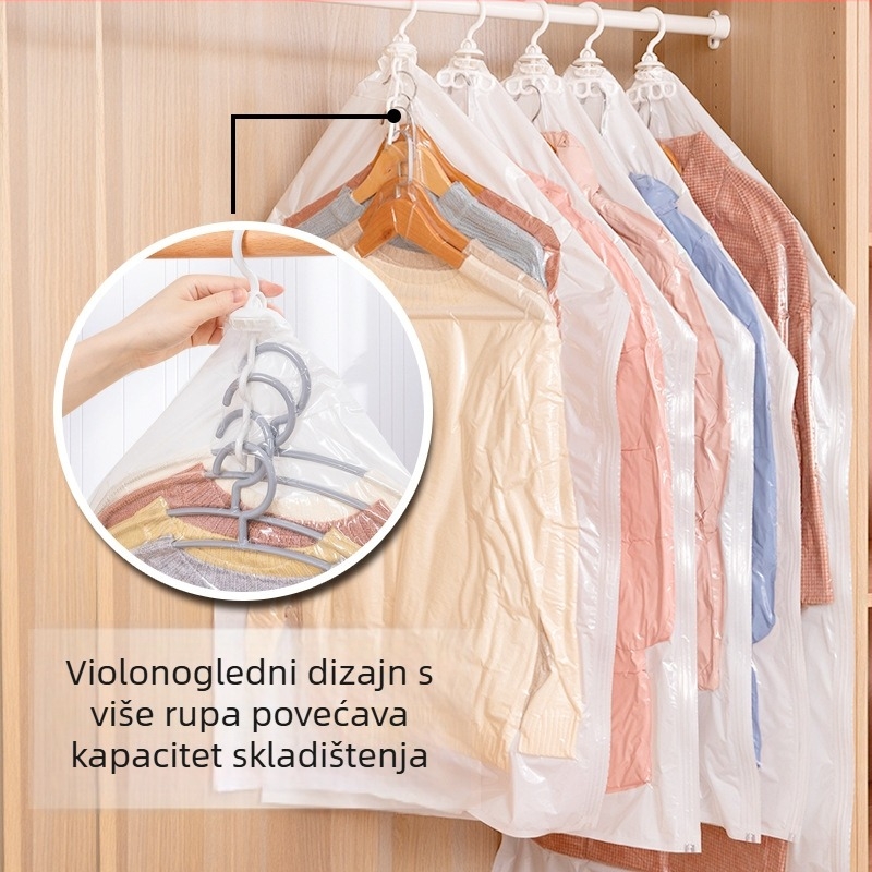 Vješena vaku vreća za vakuumsko skladištenje – odjeća s perjem kod kuće, PA+PE, model SNGG001, bez pumpe