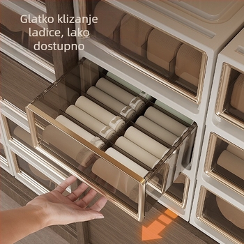 Kutija za donje rublje s ladicom — 3-u-1 organizator za grudnjake, donje rublje i čarape; PP plastika, zaštita od prašine; težina 0,95–3,01 kg; brend Flying Cat.