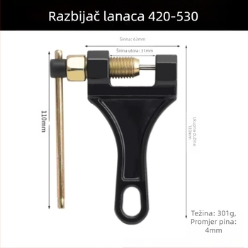 Rezač lanaca za lanac 420/428/530 – alat za uklanjanje lanaca za motocikl i tricikl, marka Convenient