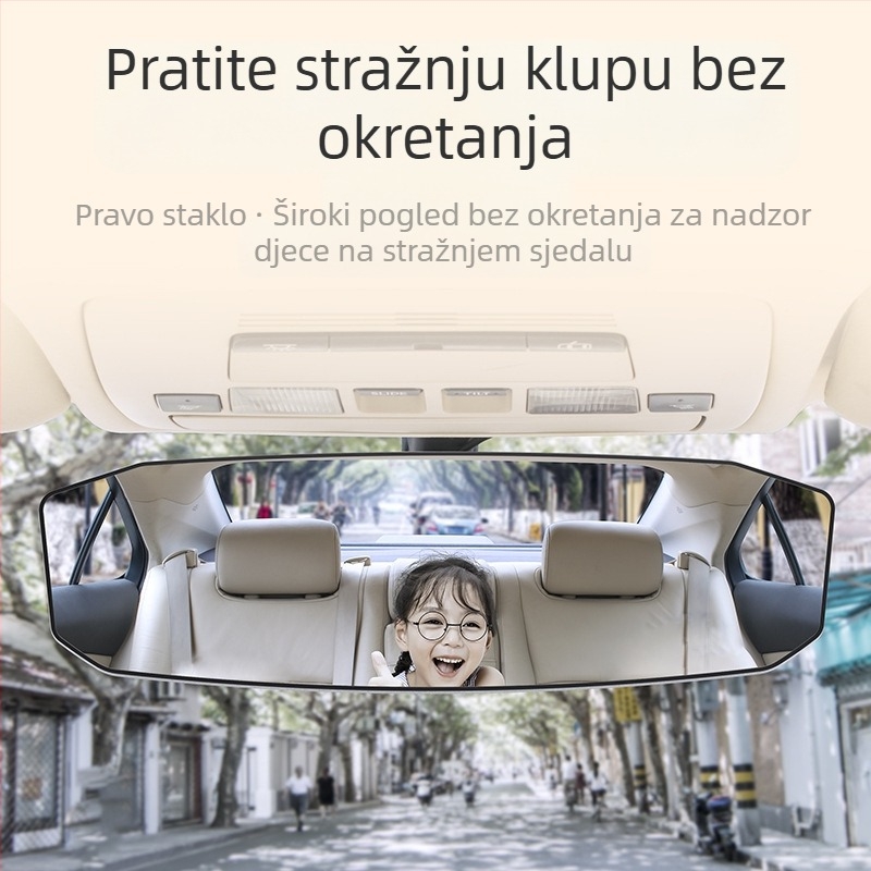 HD unutarnji retrovizor za automobil, širok kut gledanja, veliko vidno polje, ravna ili zakrivljena površina, pomoć pri parkiranju za mrtve kutove