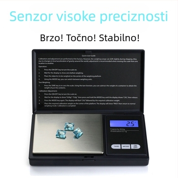 DGGY-258 Prenosna džepna vaga — Nehrđajući čelik, Mini elektronička vaga za nakit s preciznošću 0,01 g