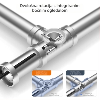 Ručni industrijski endoskop za inspekciju cijevi s 360° okretom, HD slika, IP67 vodootporan, IPS zaslon