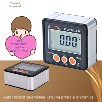 IP54 vodootporni elektronički digitalni mjerač kuta s magnetnim inklinometrom, kutija za inklinometar, libela i mjerač nagiba