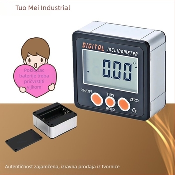IP54 vodootporni elektronički digitalni mjerač kuta s magnetnim inklinometrom, kutija za inklinometar, libela i mjerač nagiba