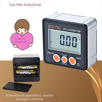 IP54 vodootporni elektronički digitalni mjerač kuta s magnetnim inklinometrom, kutija za inklinometar, libela i mjerač nagiba