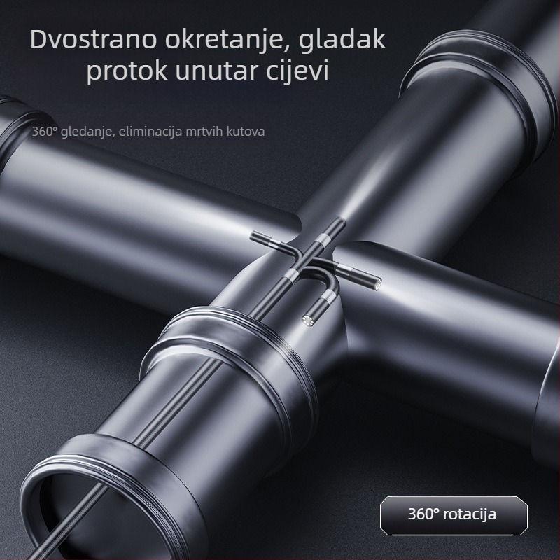 Ručni boreskop s 360° rotacijom, industrijska upotreba, 7,9 mm sonda, radna duljina 1000 mm, IP67 vodootporan, 2 MP