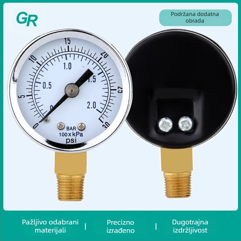 Precizni mjerač tlaka s radijalnim priključkom, raspon 0-0.2, točnost 2.5, radna temperatura -25 do 55, model Y-40A
