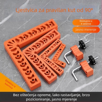 Dva-u-jedan pozicionirajući ravnalo s mjerenjem debljine, mramorno kvadratno ravnalo za stolariju