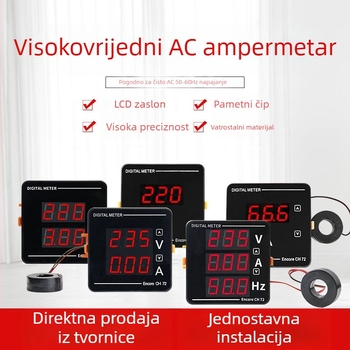 Taiye CH-72 mjerni uređaj za AC napon, struju i frekvenciju s visokopreciznim LED zaslonom