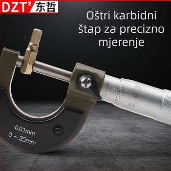 MFTOOLS Mikrometar 0-25 mm, kartica mikrometra i vernier kaliper