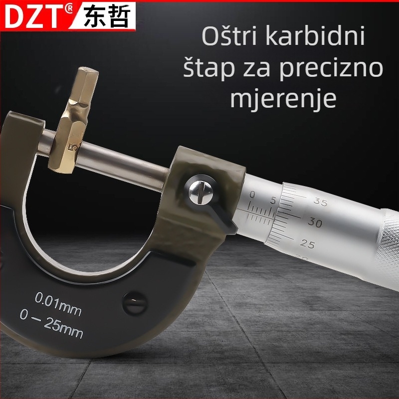 MFTOOLS Mikrometar 0-25 mm, kartica mikrometra i vernier kaliper