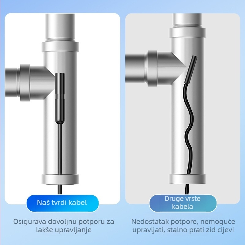 Ručni industrijski endoskop sa zaslonom, IP67 vodootporan, 1080p, promjer sonde 8,5 mm, model P008, LED rasvjeta 8