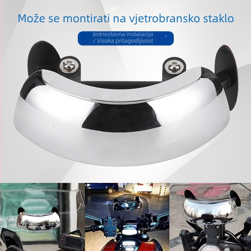 Motocikl off-road retrovizor, 180° širokokutni, kvadratni oblik, ABS, Model 863