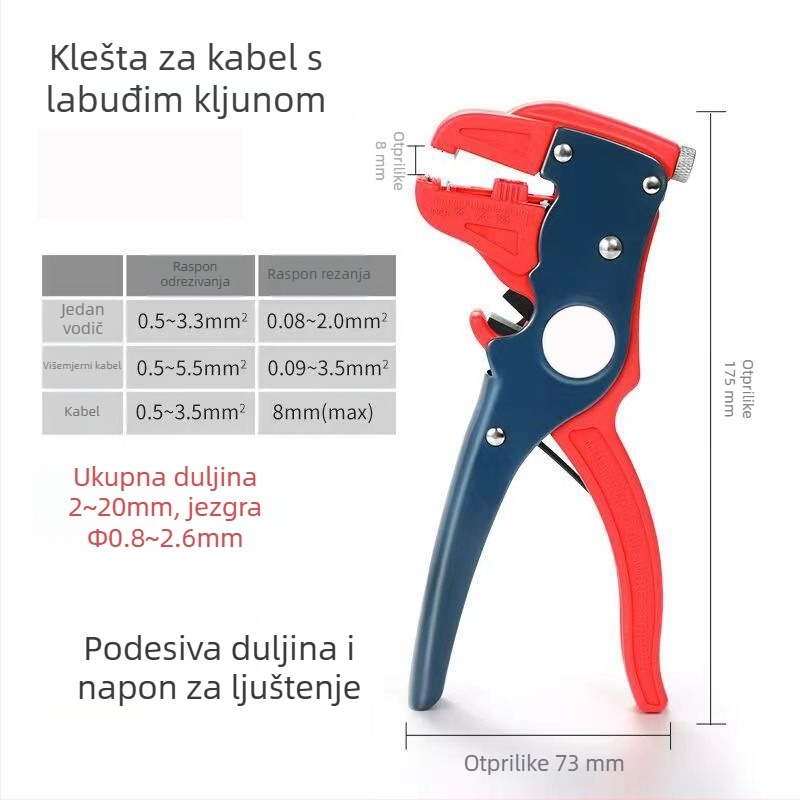 Višenamjenski kliješt za deizolaciju žice – zob orla, težina 0,21