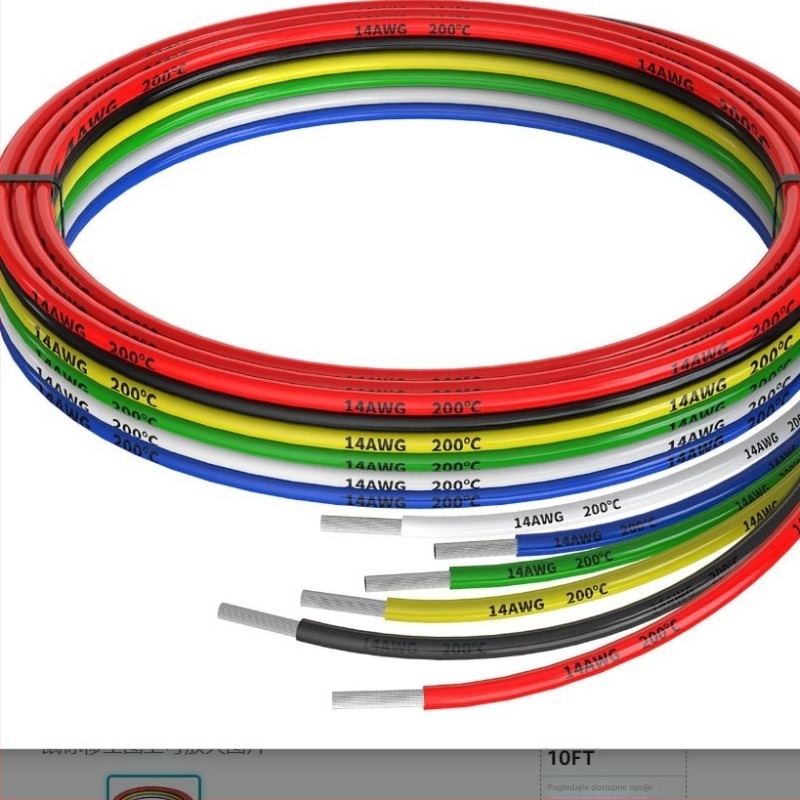 Kabel bakra sa silikon izolacijom, fleksibilan i mekan, bakar s cinkovim premazom