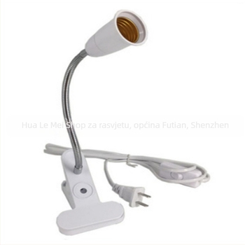 LED E27 držač lampe sa stezalom za crijevo – otporno na plamen, 220V, 220A, 80°C, model Hose clamp lamp holder