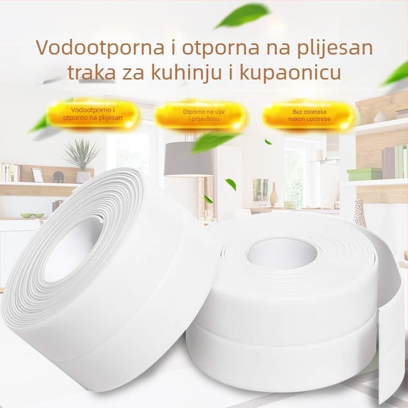 Butilna vodootporna traka protiv plijesni za kuhinju i kupaonicu, otporna na vlagu i ulje
