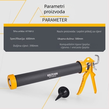 KATA pistolj za ljepilo, metalna konstrukcija, serija Glass glue gun