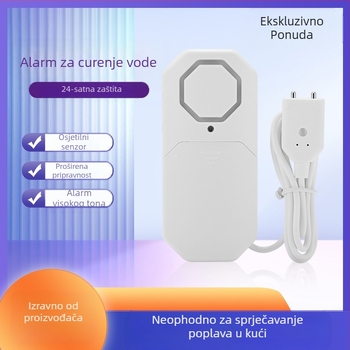 Detektor alarma za razinu vode WS-02, tip montaže, bežična komunikacija, lokalni alarm, rad na 3V