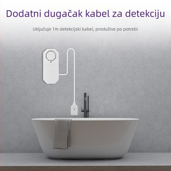 Detektor alarma za razinu vode WS-02, tip montaže, bežična komunikacija, lokalni alarm, rad na 3V