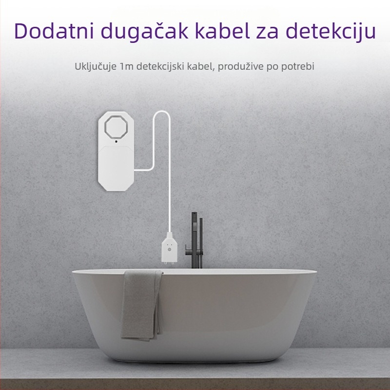 Detektor alarma za razinu vode WS-02, tip montaže, bežična komunikacija, lokalni alarm, rad na 3V